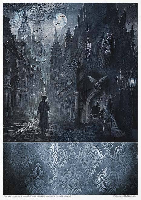 Rice paper set - A4 - Secrets - Gothic Stories - 7 - ITD Collection - Tidformera