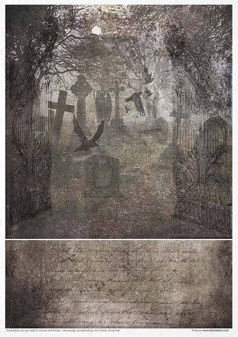 Rice paper set - A4 - Secrets - Gothic Stories - 11 - ITD Collection - Tidformera