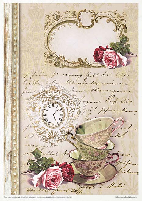 Rice paper set - A4 - Vintage Style - 5 - ITD Collection - Tidformera