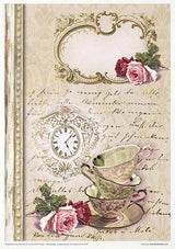 Rice paper set - A4 - Vintage Style - 5 - ITD Collection - Tidformera