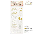 Rub - on - Create Happiness - Christmas bells - 1 - Stamperia - Tidformera