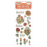 Rub - on - Furry Friends - Flowers - 1 - Stamperia - Tidformera