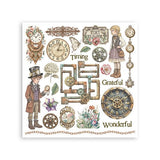 Rub - On Kit 15,5 x 15,5 cm - Gardens of Time - 6 - Stamperia - Tidformera