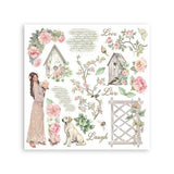 Rub - On Kit 15,5 x 15,5 cm - House of Roses - 4 - Stamperia - Tidformera