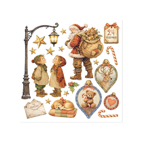 Rub-On Kit 15,5 x 15,5 cm - Silent Night - 7 - Stamperia - Tidformera