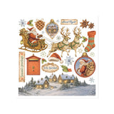 Rub-On Kit 15,5 x 15,5 cm - Silent Night - 4 - Stamperia - Tidformera