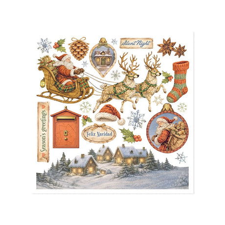 Rub-On Kit 15,5 x 15,5 cm - Silent Night - 4 - Stamperia - Tidformera