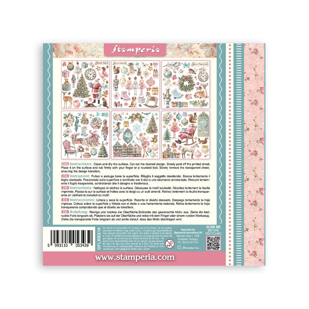 Rub-On Kit 15,5 x 15,5 cm - Winter Magic - 8 - Stamperia - Tidformera