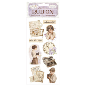 Rub - on - Quiet Days - Vintage Treasures - 1 - Stamperia - Tidformera