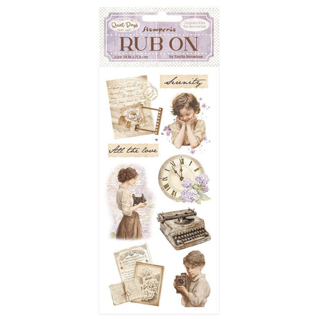 Rub - on - Quiet Days - Vintage Treasures - 1 - Stamperia - Tidformera