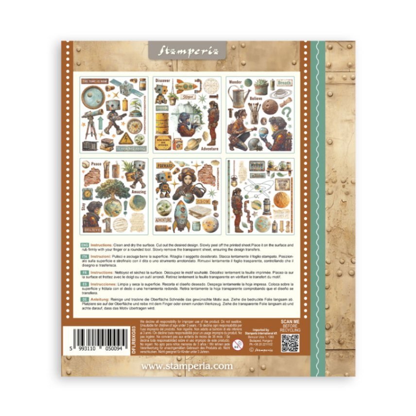 Rub - On Selection 20,5 x 23 cm - A New Beginning - 8 - Stamperia - Tidformera