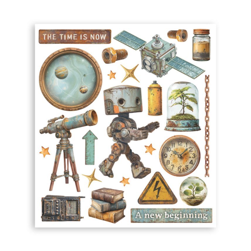 Rub - On Selection 20,5 x 23 cm - A New Beginning - 5 - Stamperia - Tidformera
