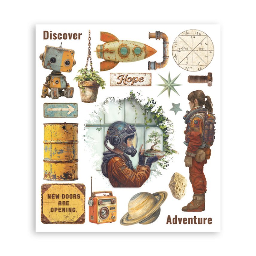 Rub - On Selection 20,5 x 23 cm - A New Beginning - 6 - Stamperia - Tidformera