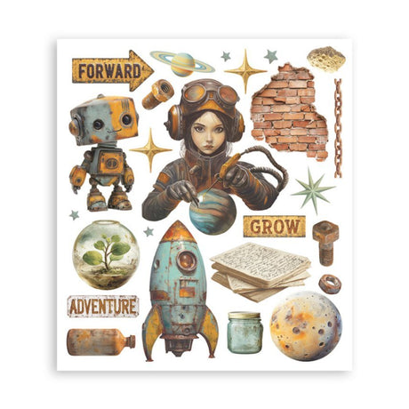 Rub - On Selection 20,5 x 23 cm - A New Beginning - 3 - Stamperia - Tidformera