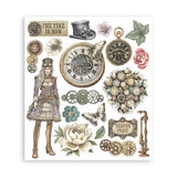 Rub - On Selection 20,5 x 23 cm - Gardens of Time - 2 - Stamperia - Tidformera