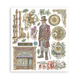Rub - On Selection 20,5 x 23 cm - Gardens of Time - 4 - Stamperia - Tidformera