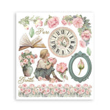 Rub - On Selection 20,5 x 23 cm - House of Roses - 2 - Stamperia - Tidformera