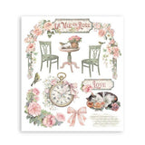 Rub - On Selection 20,5 x 23 cm - House of Roses - 5 - Stamperia - Tidformera