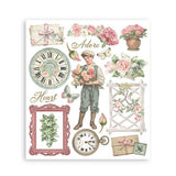 Rub - On Selection 20,5 x 23 cm - House of Roses - 4 - Stamperia - Tidformera