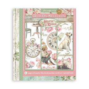 Rub - On Selection 20,5 x 23 cm - House of Roses - 1 - Stamperia - Tidformera