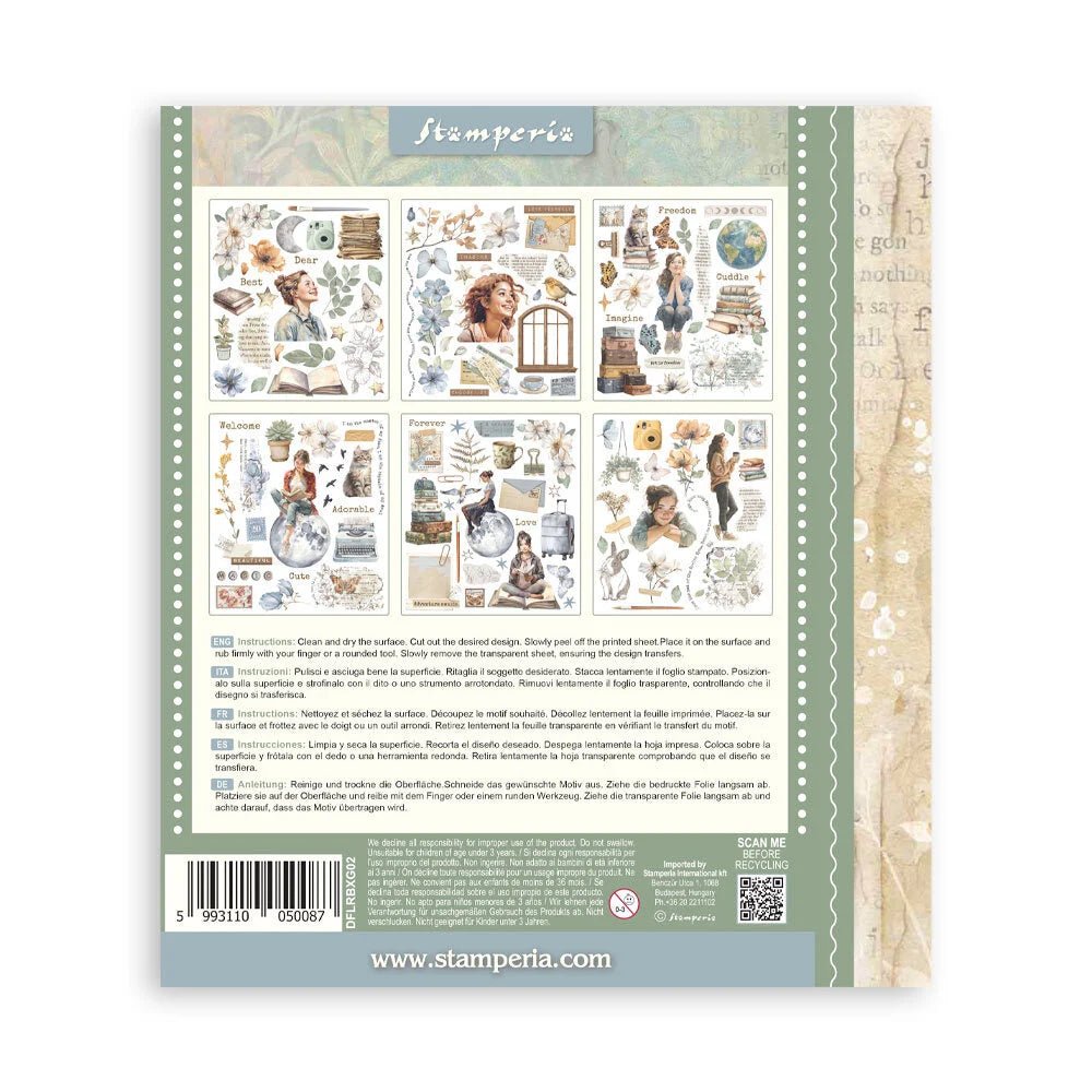 Rub - On Selection 20,5 x 23 cm - Secret Diary - 8 - Stamperia - Tidformera
