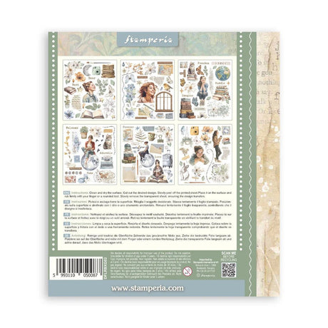 Rub - On Selection 20,5 x 23 cm - Secret Diary - 8 - Stamperia - Tidformera
