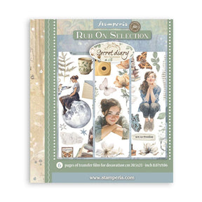 Rub - On Selection 20,5 x 23 cm - Secret Diary - 1 - Stamperia - Tidformera