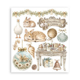 Rub-On Selection 20,5 x 23 cm - White Christmas - 2 - Stamperia - Tidformera