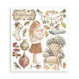 Rub-On Selection 20,5 x 23 cm - White Christmas - 7 - Stamperia - Tidformera