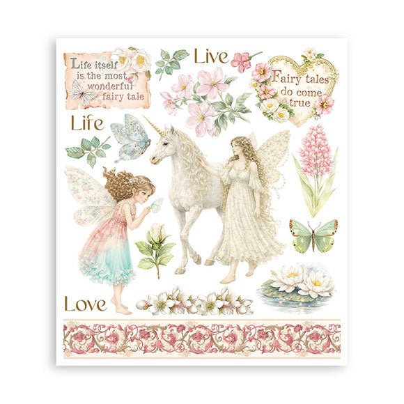 Rub - On Selection 20,5 x 23 cm - Wonderland - 6 - Stamperia - Tidformera