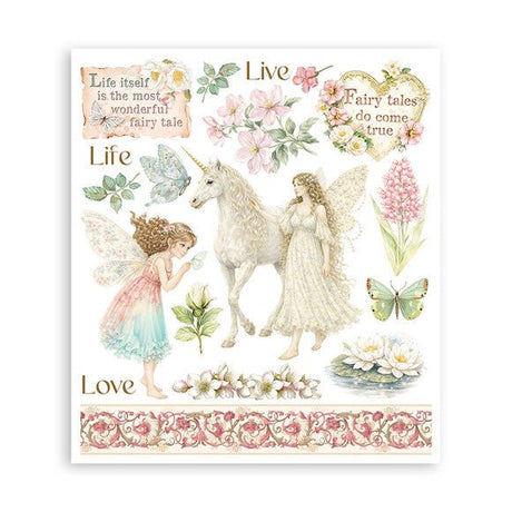 Rub - On Selection 20,5 x 23 cm - Wonderland - 6 - Stamperia - Tidformera