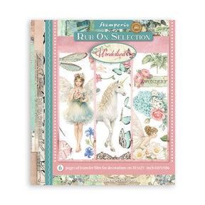 Rub - On Selection 20,5 x 23 cm - Wonderland - 1 - Stamperia - Tidformera
