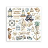 Rub - On Set 6 - pack - Silent Sea - 3 - Stamperia - Tidformera