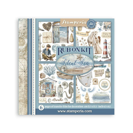 Rub - On Set 6 - pack - Silent Sea - 1 - Stamperia - Tidformera