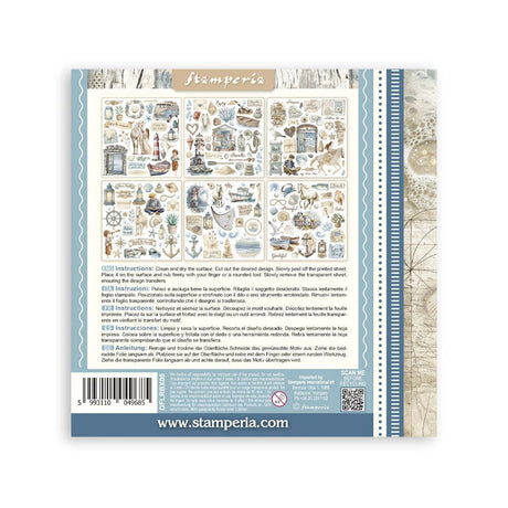 Rub - On Set 6 - pack - Silent Sea - 8 - Stamperia - Tidformera