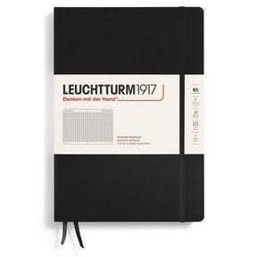 Rutad skrivbok Lt B5 Hård pärm Black - 1 - Leuchtturm1917 - Tidformera