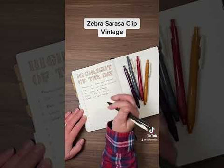 Sarasa Clip Vintage Gelpenna 0.5 mm - Sepia/black - 5 - Zebra - Tidformera