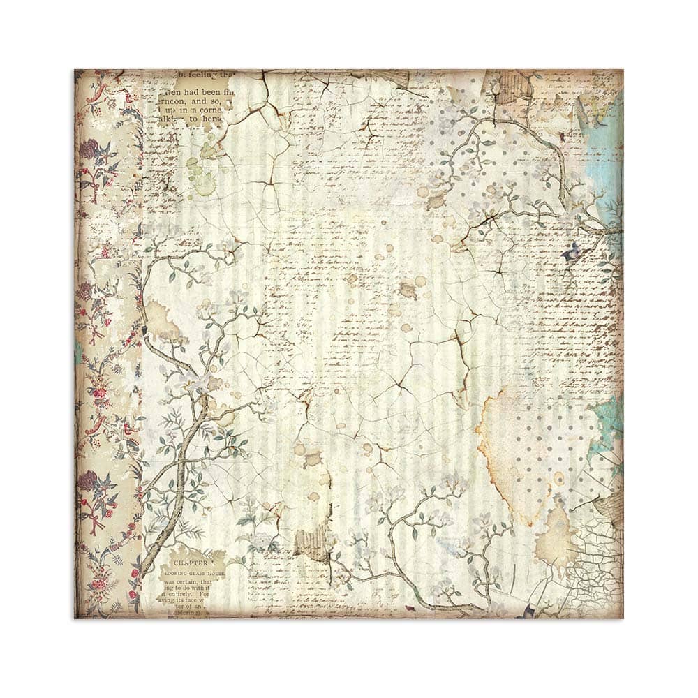 Scrapbookingpapper - Backgrounds - Alice - 11 - Stamperia - Tidformera