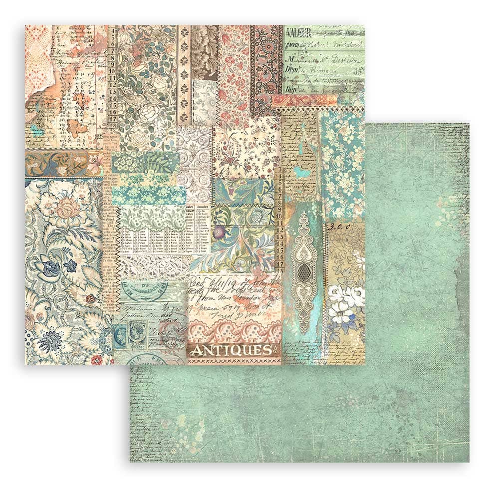 Scrapbookingpapper - Backgrounds - Brocante Antiques - 2 - Stamperia - Tidformera