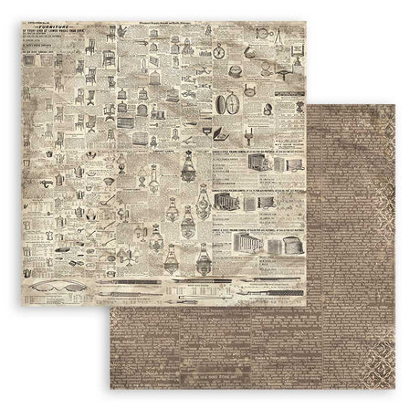 Scrapbookingpapper - Backgrounds - Brocante Antiques - 12 - Stamperia - Tidformera