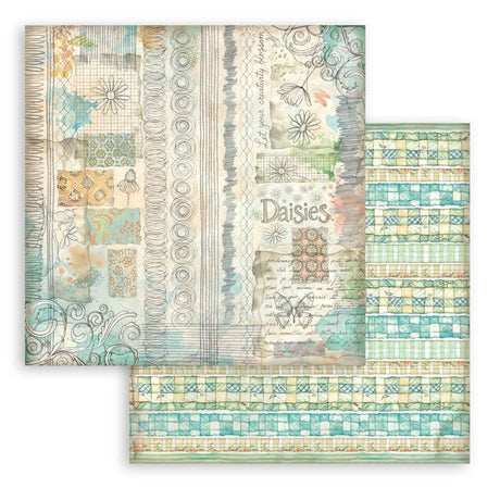 Scrapbookingpapper - Backgrounds - Daisy Art - 8 - Stamperia - Tidformera