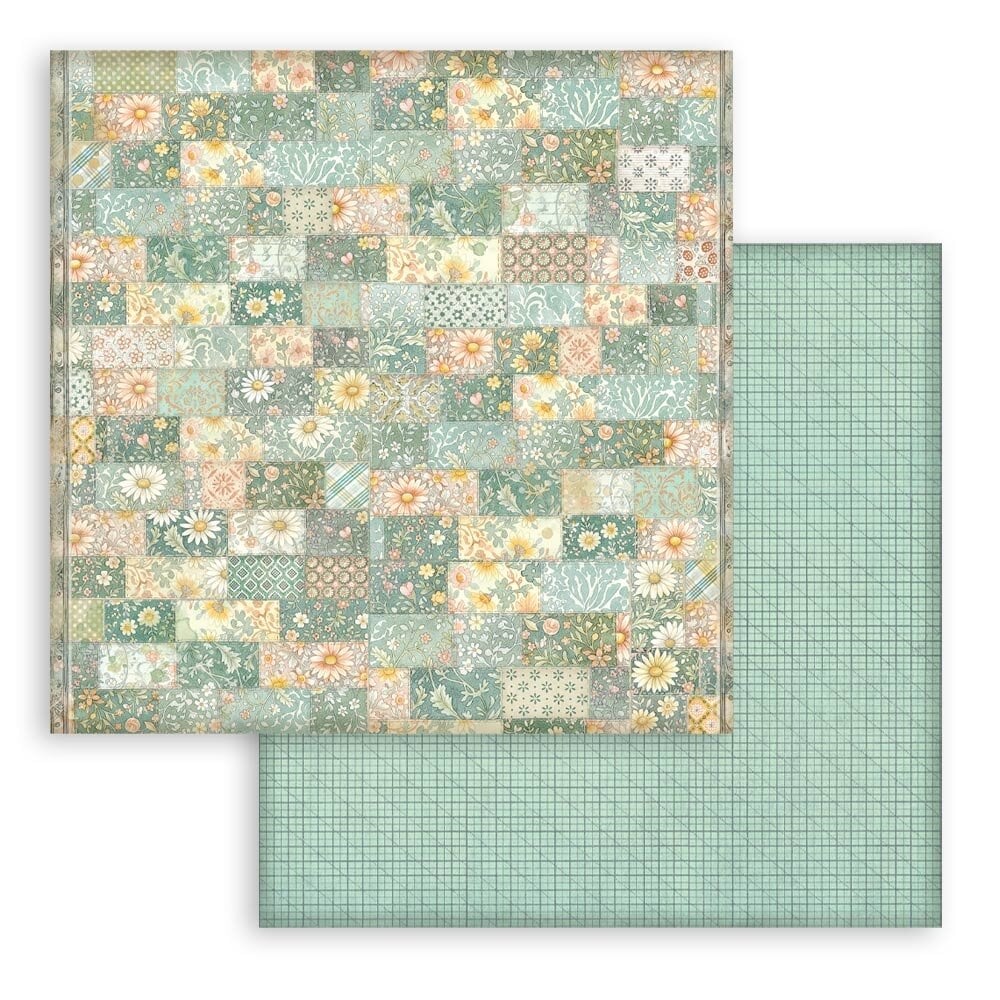 Scrapbookingpapper - Backgrounds - Daisy Art - 2 - Stamperia - Tidformera