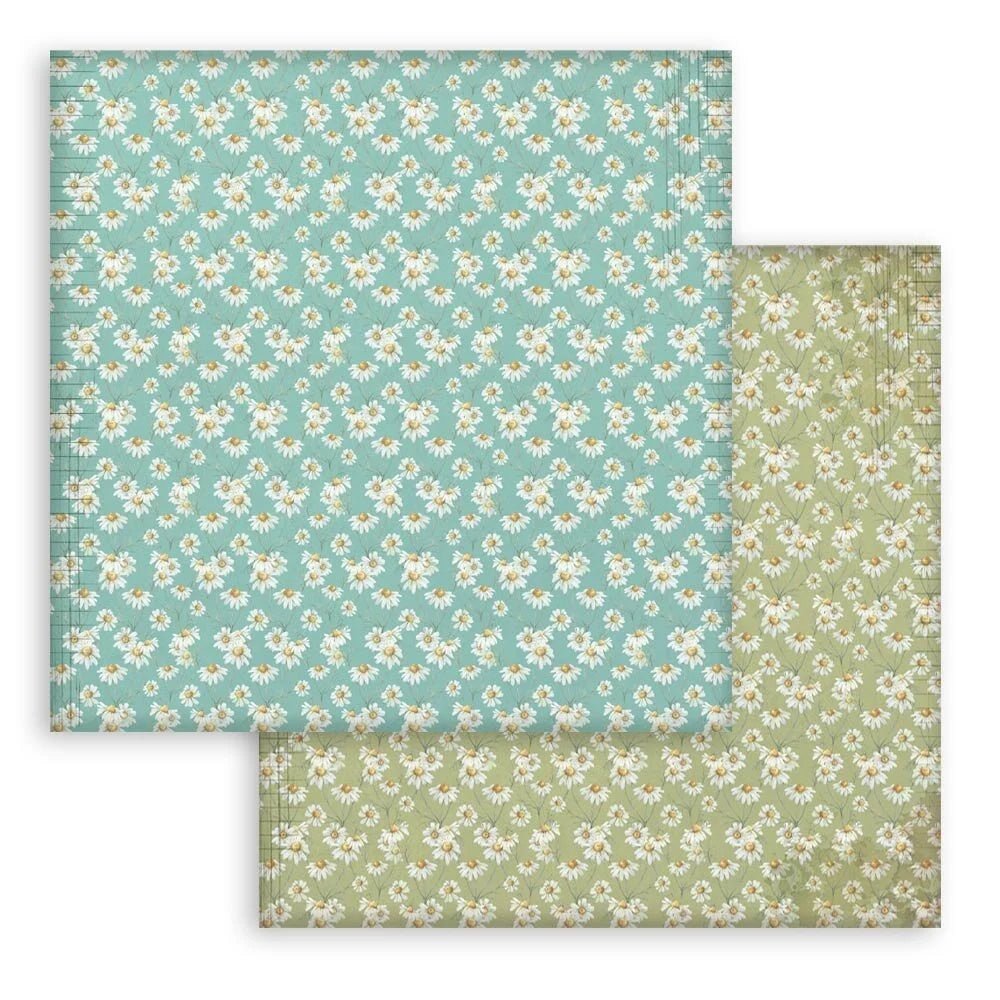Scrapbookingpapper - Backgrounds - Daisy Art - 4 - Stamperia - Tidformera