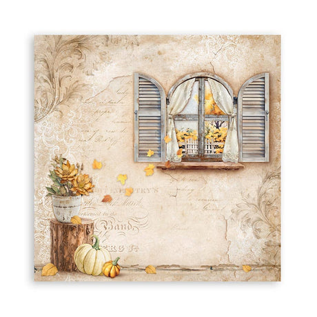 Scrapbookingpapper - Backgrounds - Golden Harmony - Maxi Pad - 9 - Stamperia - Tidformera