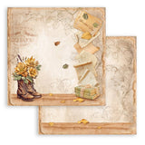 Scrapbookingpapper - Backgrounds - Golden Harmony - 3 - Stamperia - Tidformera
