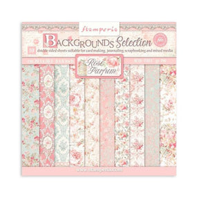 Scrapbookingpapper - Backgrounds - Rose Parfum - 1 - Stamperia - Tidformera