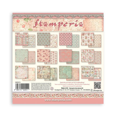 Scrapbookingpapper - Backgrounds - Rose Parfum - 3 - Stamperia - Tidformera