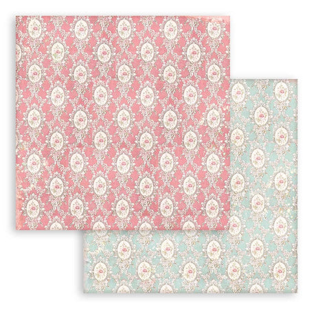 Scrapbookingpapper - Backgrounds - Rose Parfum - 12 - Stamperia - Tidformera