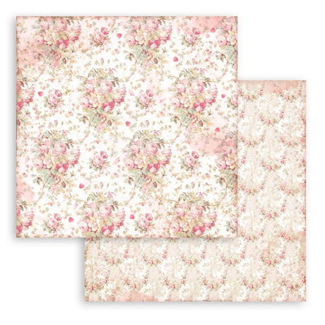 Scrapbookingpapper - Backgrounds - Rose Parfum - 11 - Stamperia - Tidformera