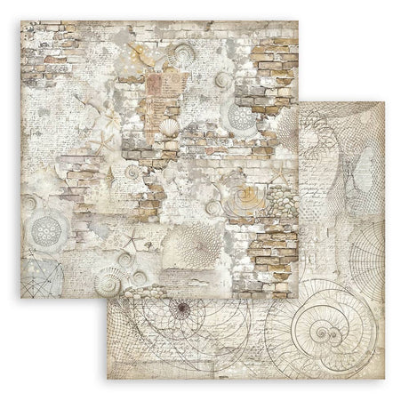 Scrapbookingpapper - Backgrounds - Silent Sea - 9 - Stamperia - Tidformera